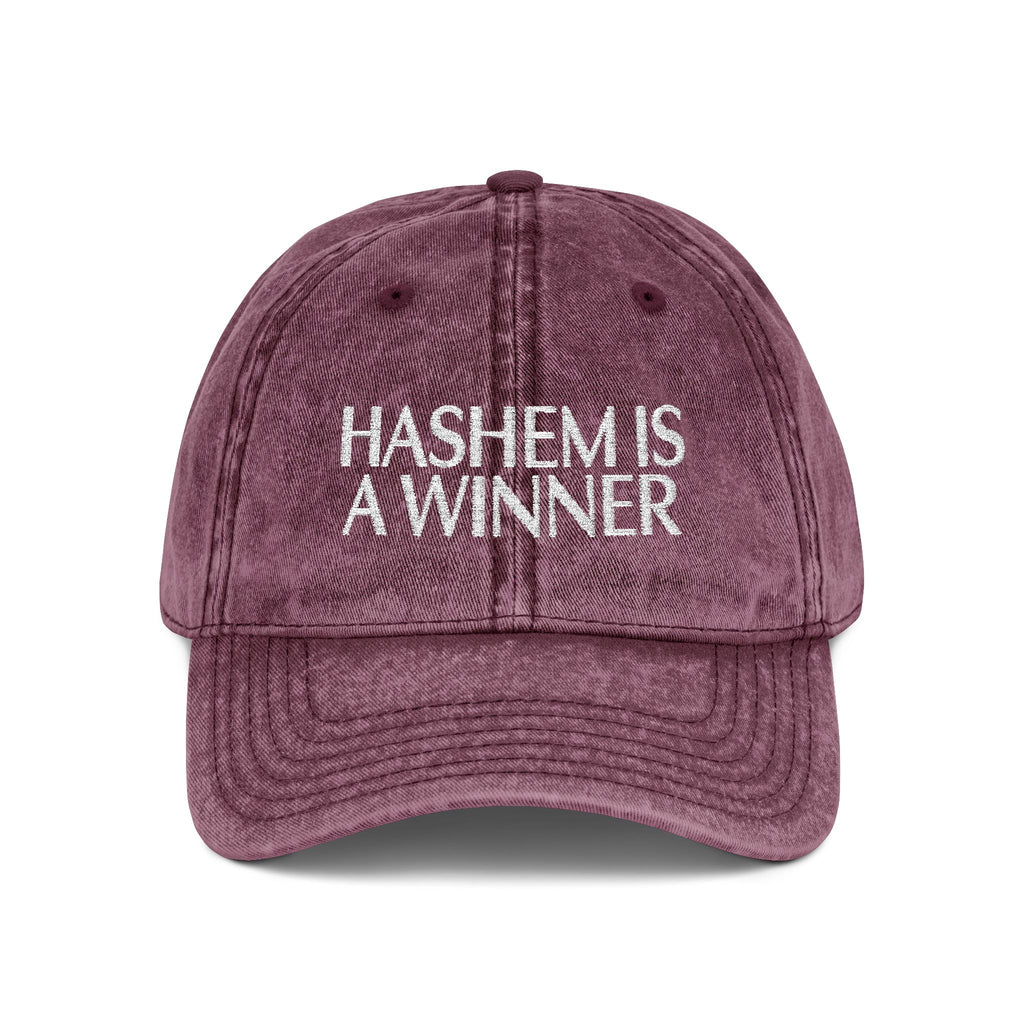 "HASHEM IS A WINNER" EMBROIDERED HAT
