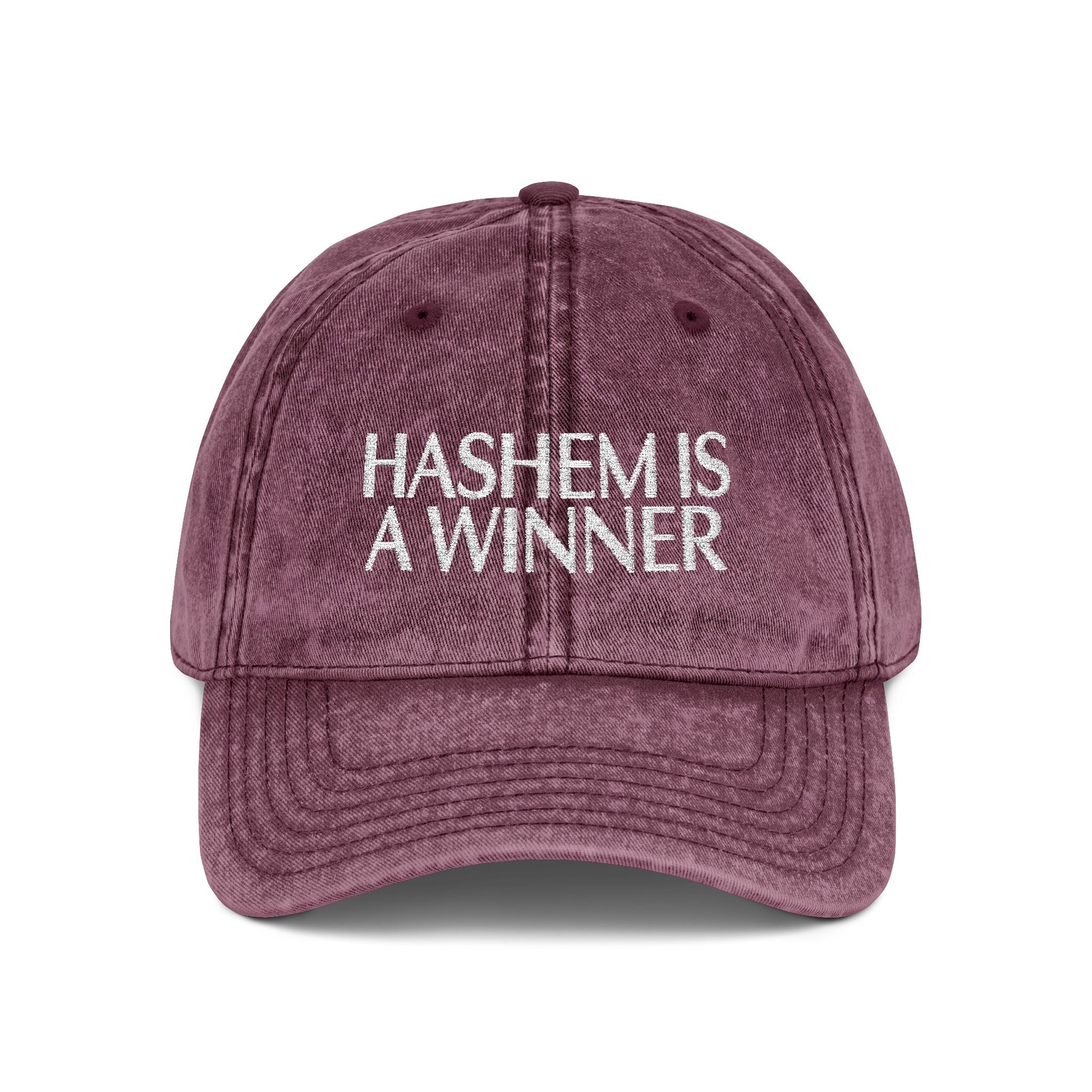"HASHEM IS A WINNER" EMBROIDERED HAT