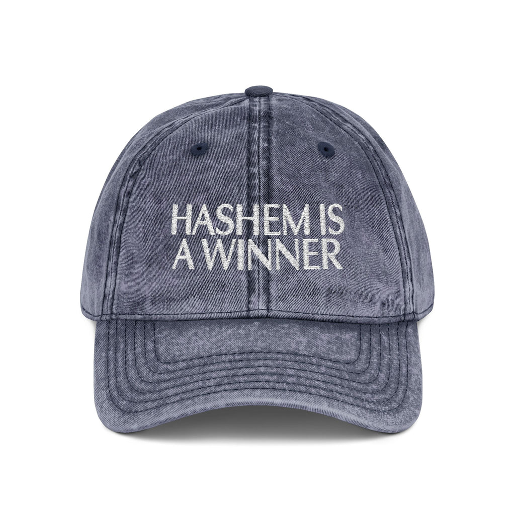 "HASHEM IS A WINNER" EMBROIDERED HAT