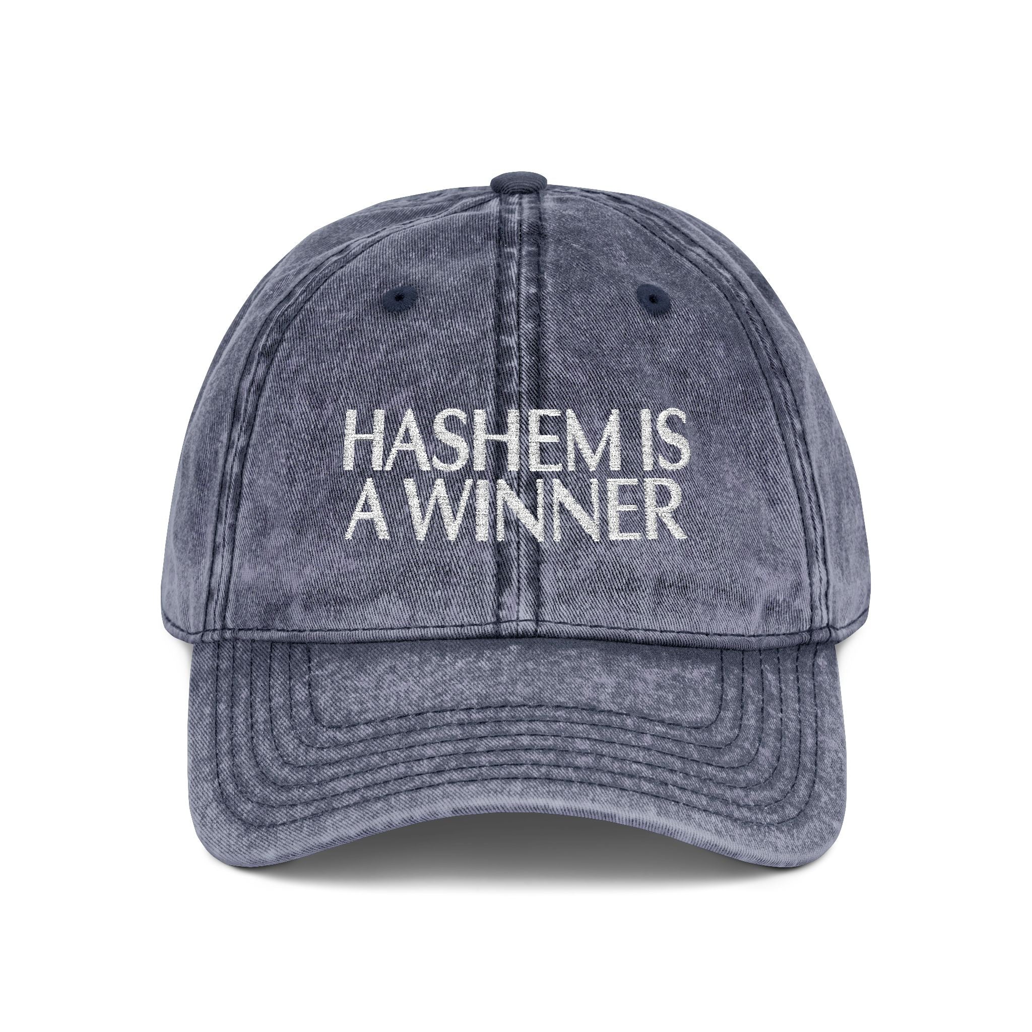 "HASHEM IS A WINNER" EMBROIDERED HAT
