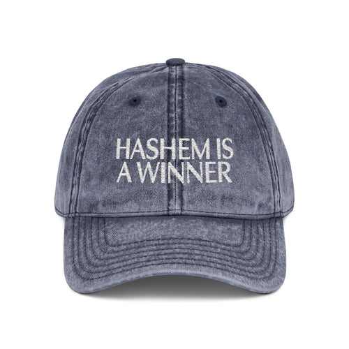 "HASHEM IS A WINNER" EMBROIDERED HAT
